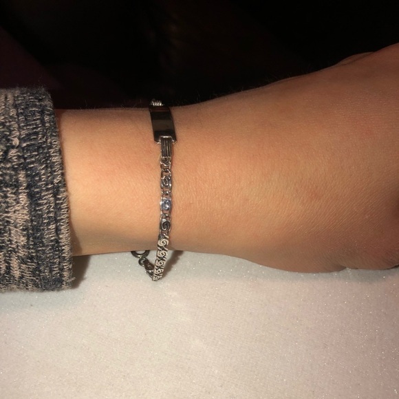 Vtg 925 Italy Sterling Silver Engraveable ID Plate Bracelet Twsit Chain 5.9” - Picture 4 of 5